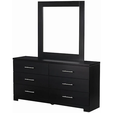 6 Drawer Dresser with Mirror Combination